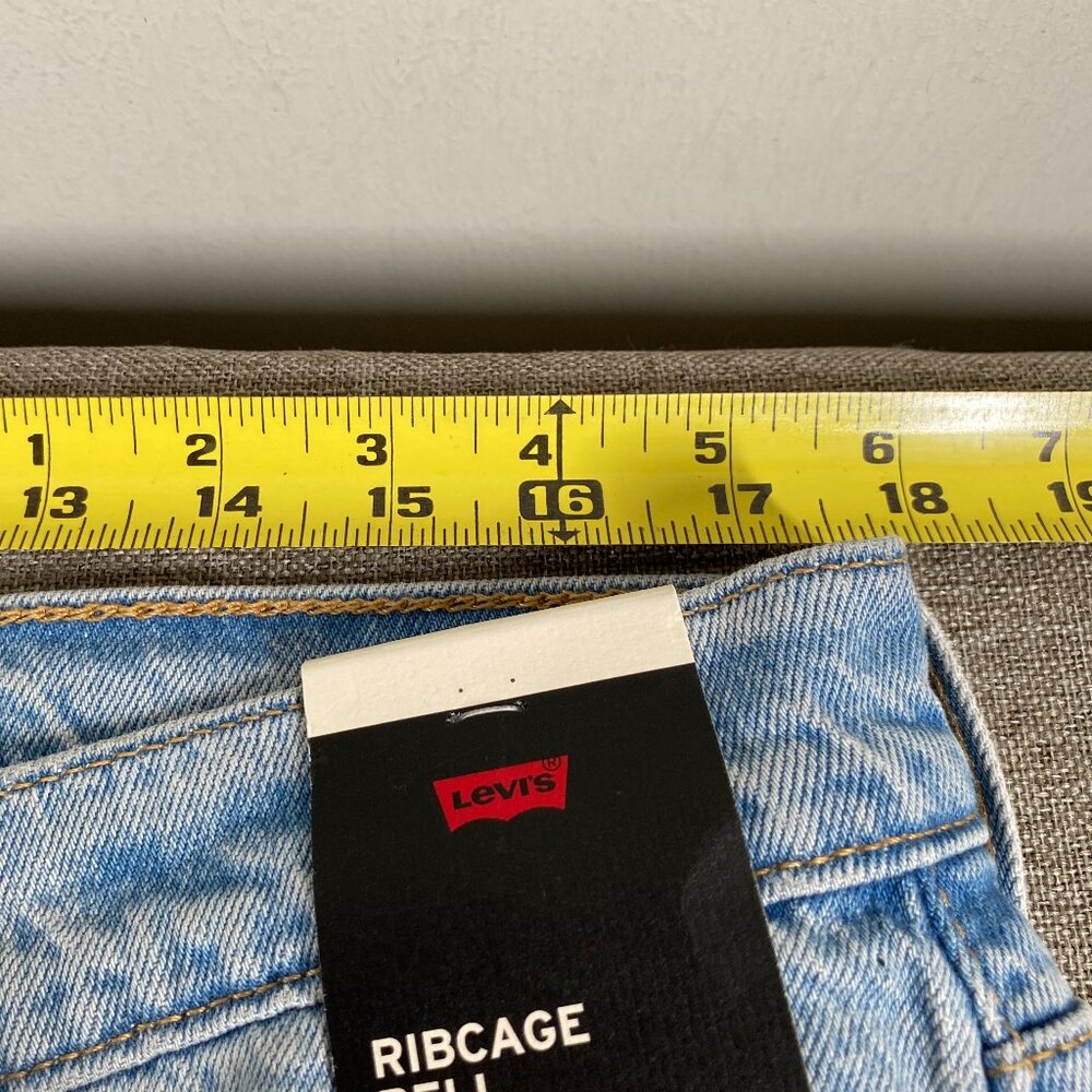 Levi's Premium Ribcage Bell Jeans Women's 34 High Rise Blue 70s Hippie NWT - Picture 11 of 15